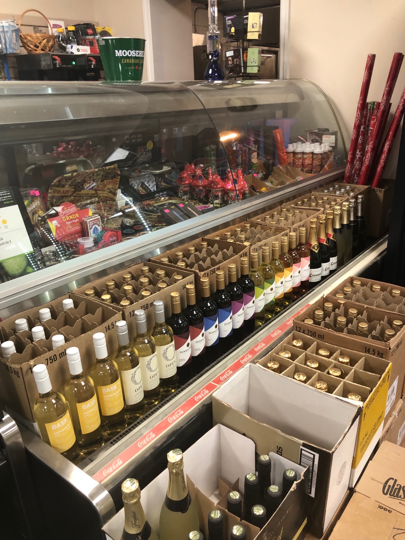 Wine, champagne and counter display