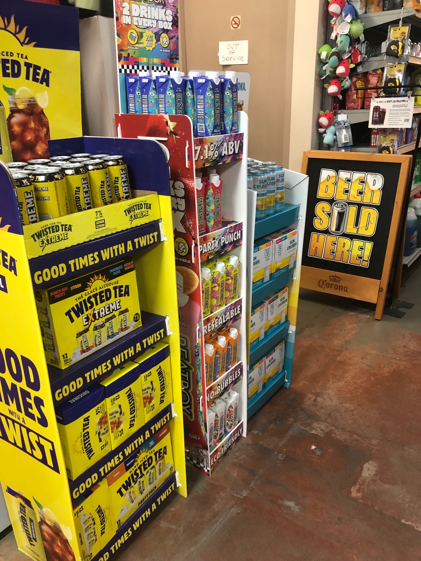 Twisted Tea, BeatBox and Sun Cruiser coolers